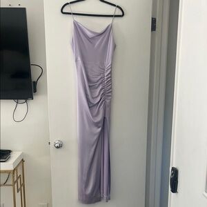 Alice + Olivia Lavender Satin Gown